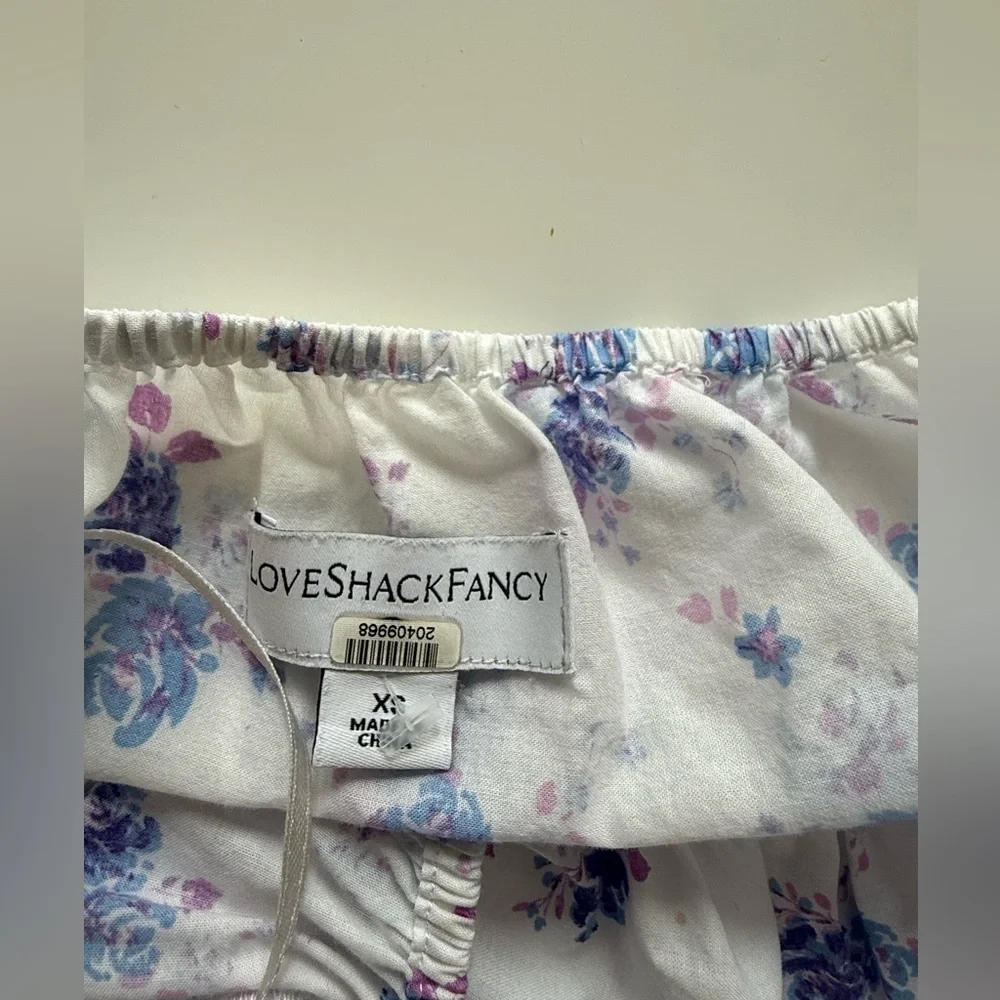 LoveShackFancy Floral White Maxi Dress Cottagecore